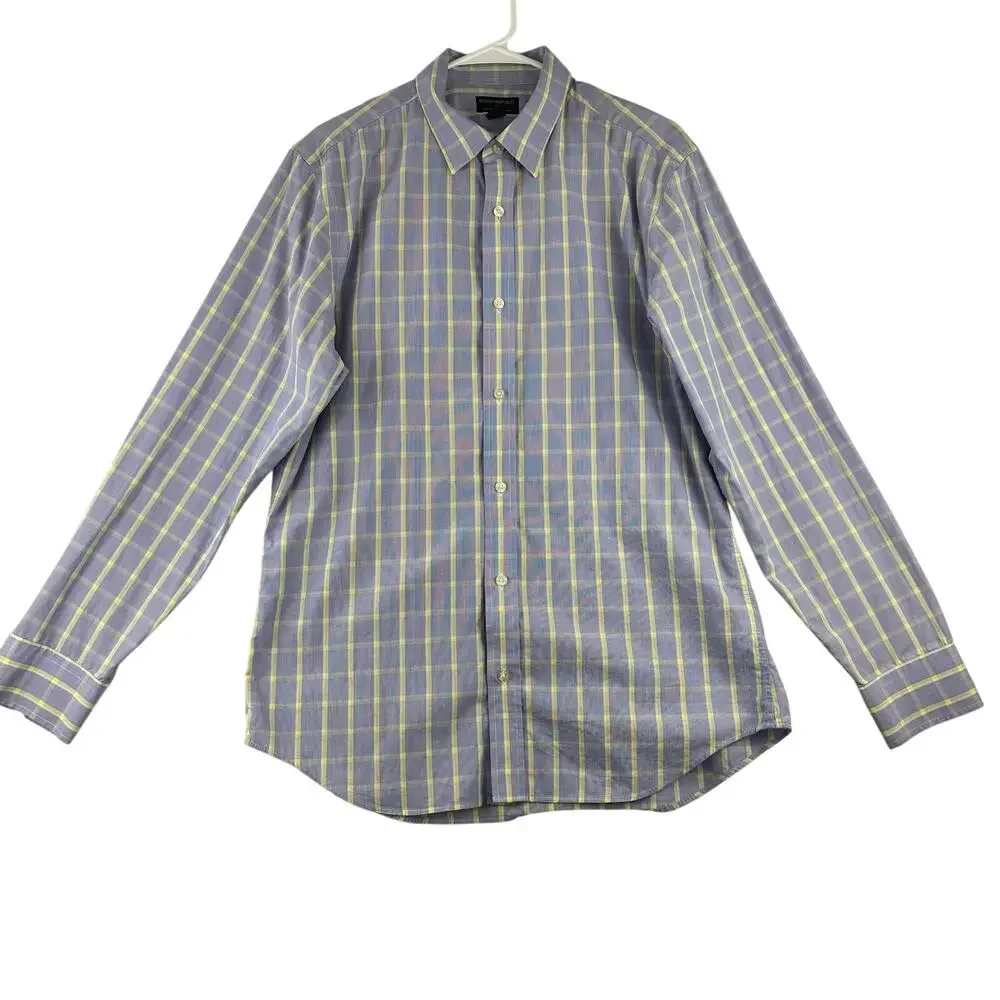 Banana Rebulic Non Iron Slim Fit Long Sleeve Button Up Shirt Men’s Large 16-16.5